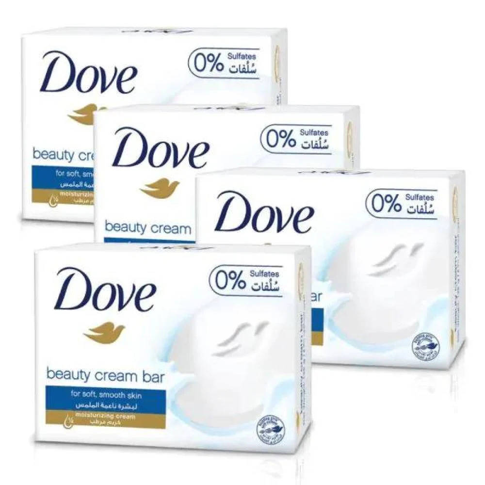 عرض 6 قطع صابون دوف (90 غرام لكل قطعة - 0% سلفات) - Dove Beauty Cream Bar 90g 6-Pack 0% Sulfates