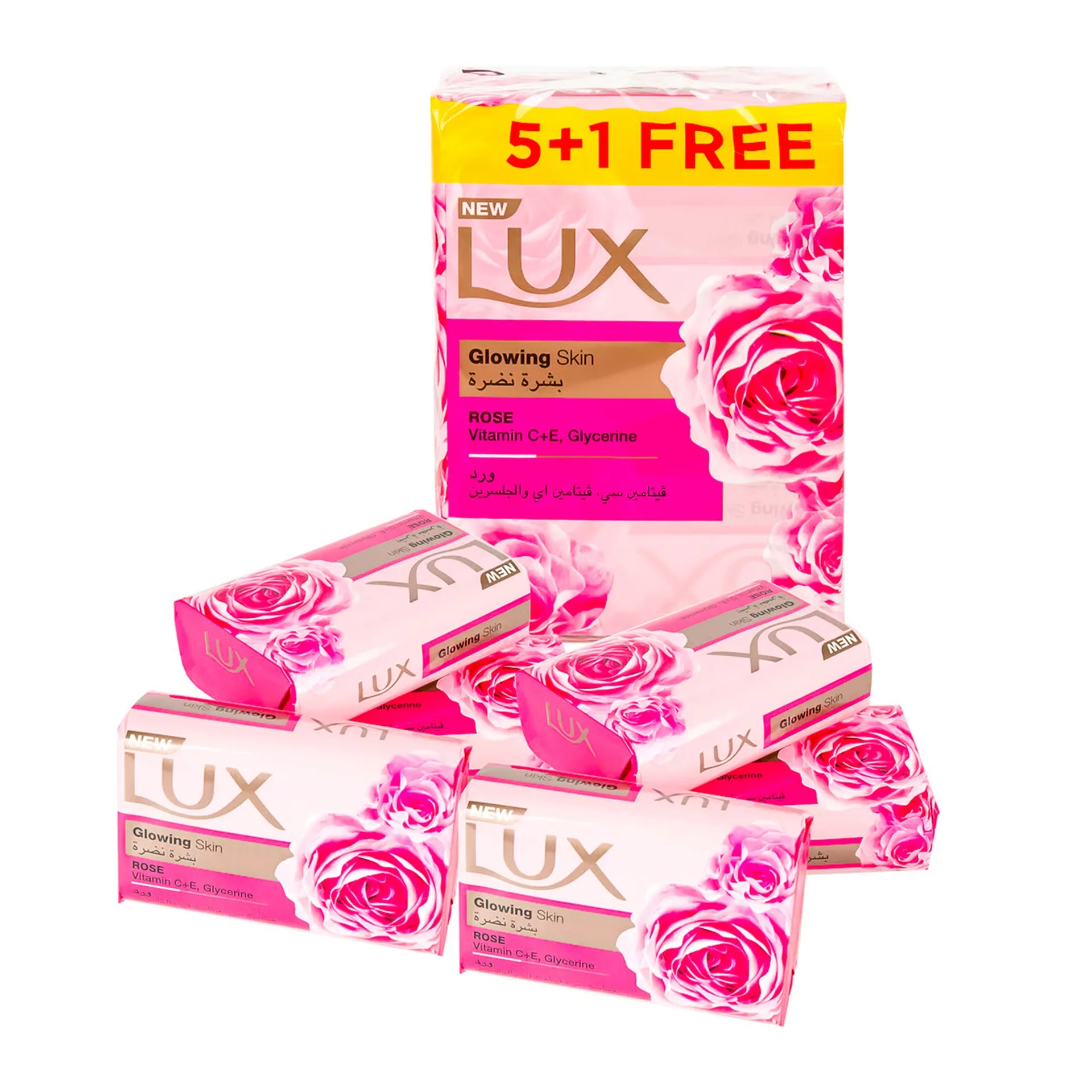 عرض 6 قطع صابون الاستحمام واليدين لوكس (75 غرام لكل قطعة - Lux Hand & Body Bar Soap 75g 6-Pack