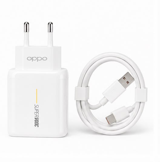 شاحن OPPO SUPERVOOC بقوة 80 وات مع كابل شحن