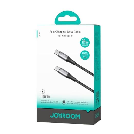 JOYROOM Fast Charging Data Cabel (2 M) -Type C -To- Type C (60W) S-A28