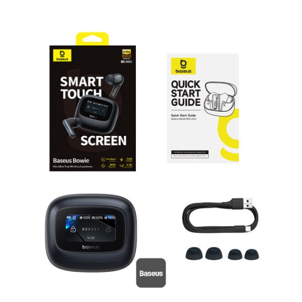 Baseus Bowie M2s Ultra True Wireless Earphones with Smart Touch Screen black or white