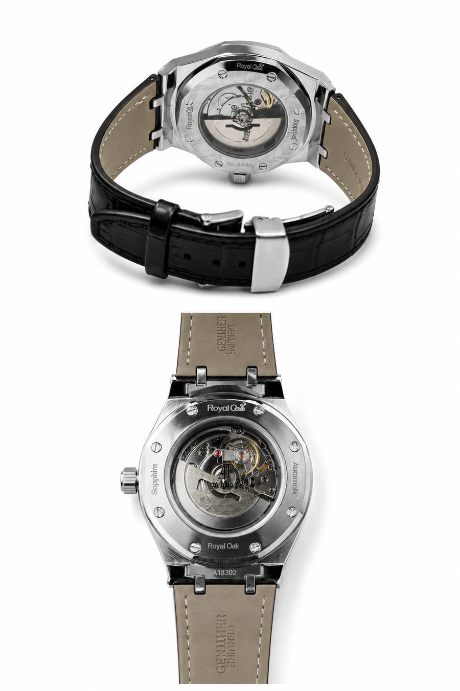 Audemars Piguet Royal Oak Leather Black Dial