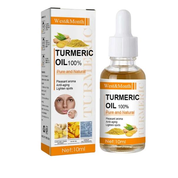 زيت الكركم للوجه 10 مل للعناية بالبشرة – Turmeric Oil 100% Pure and Natural
