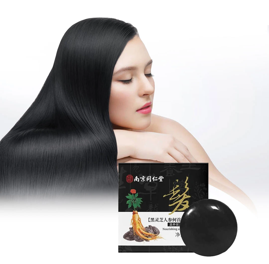 صابون شامبو الجينسنغ للعناية بالشعر الأبيض والرمادي 55 جرام – Anti-Gray Hair Shampoo Soap
