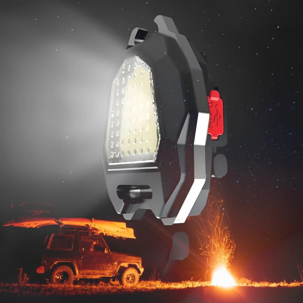 مصباح LED متعدد الوظائف قابل لإعادة الشحن مع مغناطيس وفتاحة زجاجات – Mini Multifunctional Lighter LED COB Keychain