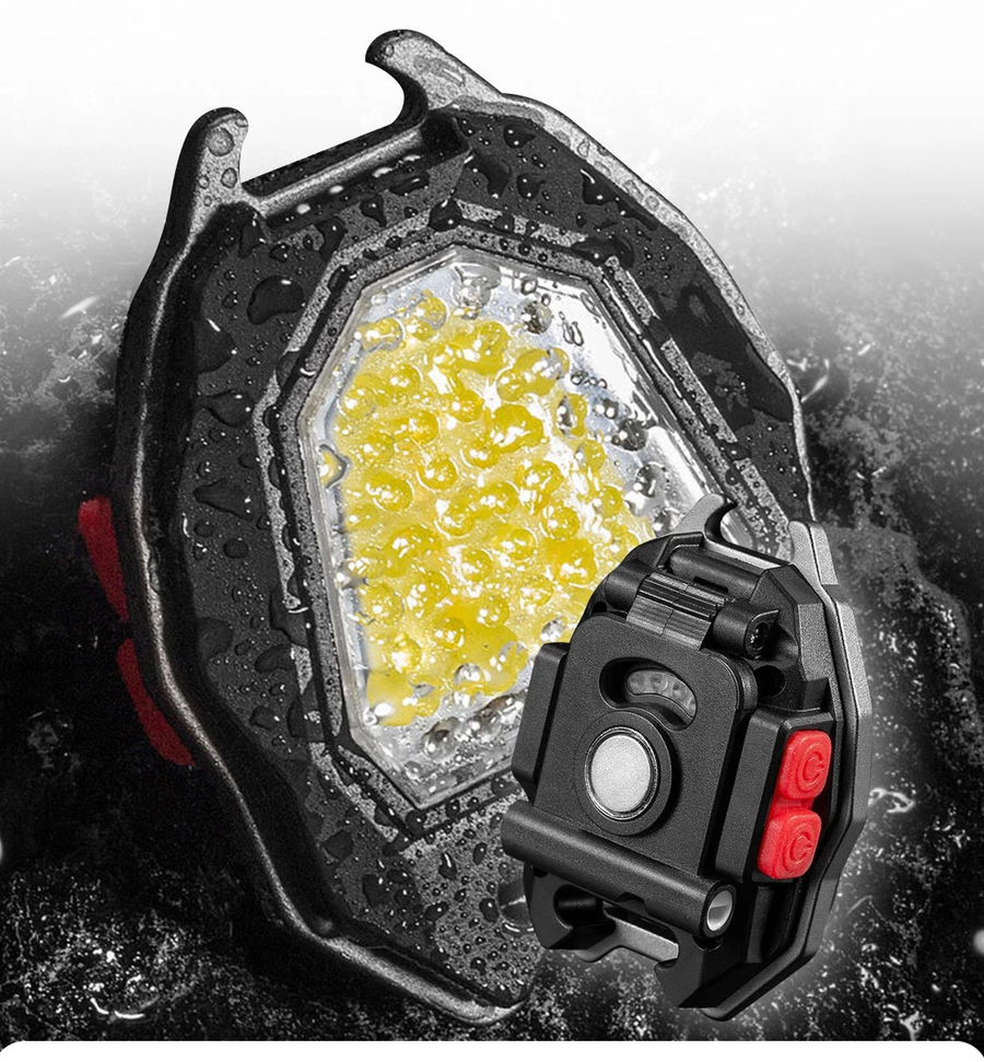 مصباح LED متعدد الوظائف قابل لإعادة الشحن مع مغناطيس وفتاحة زجاجات – Mini Multifunctional Lighter LED COB Keychain