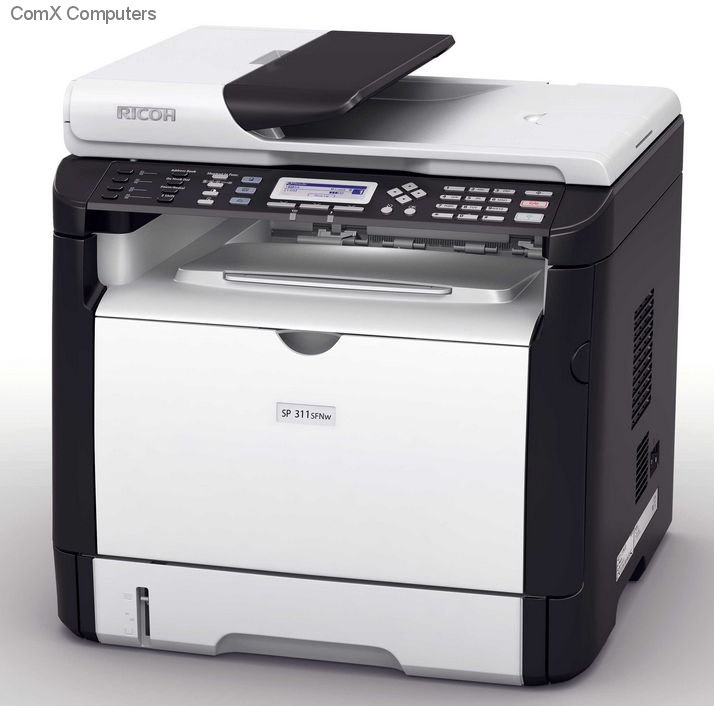 الطابعة المتكاملة RICOH SP 311SFN – طباعة وتصوير وسكانر وفاكس – Network – Duplex ابيض واسود
