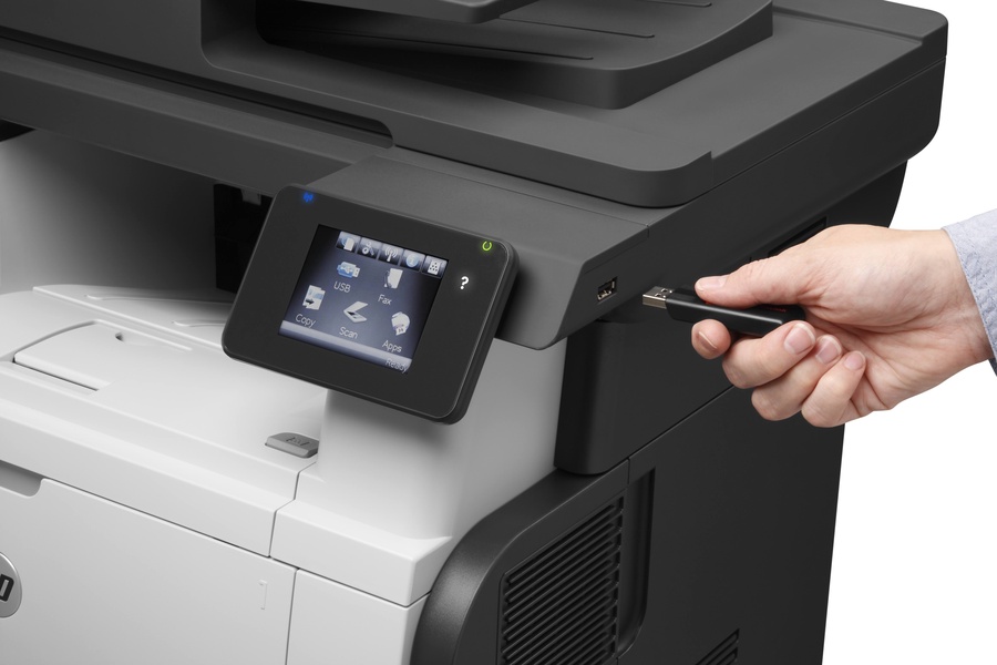 HP LaserJet Enterprise MFP M521 – طباعة وتصوير وسكانر وفيدر – طباعة على الوجهين – ليزر أبيض وأسود