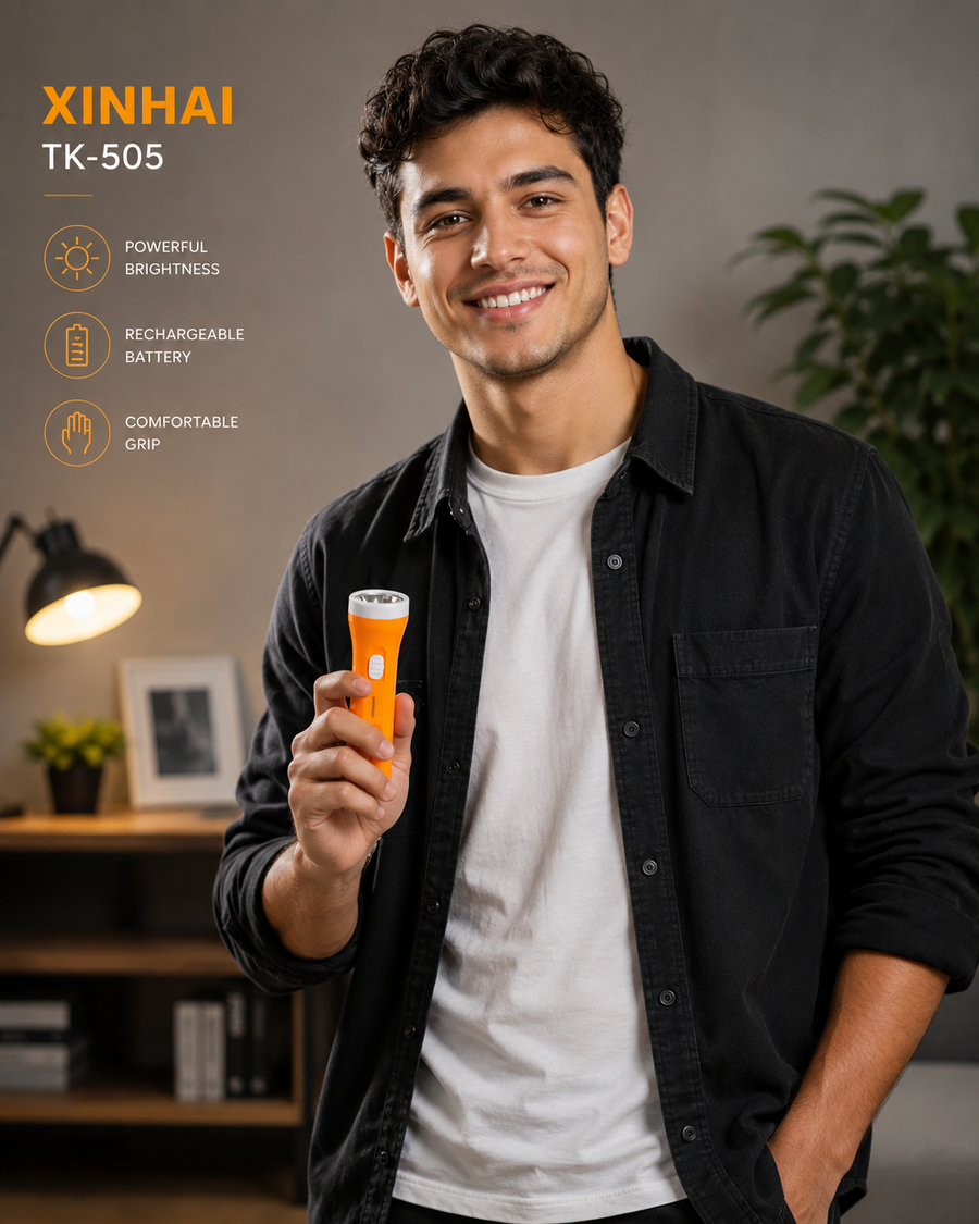 Rechargeable LED flashlight|مصباح يدوي LED قابل لإعادة الشحن 