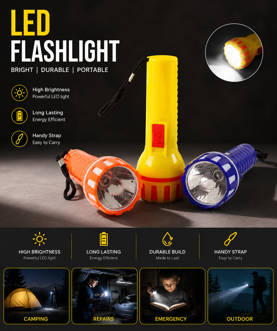  Flashlight Keychain|سلسلة مفاتيح على شكل مصباح يدوي