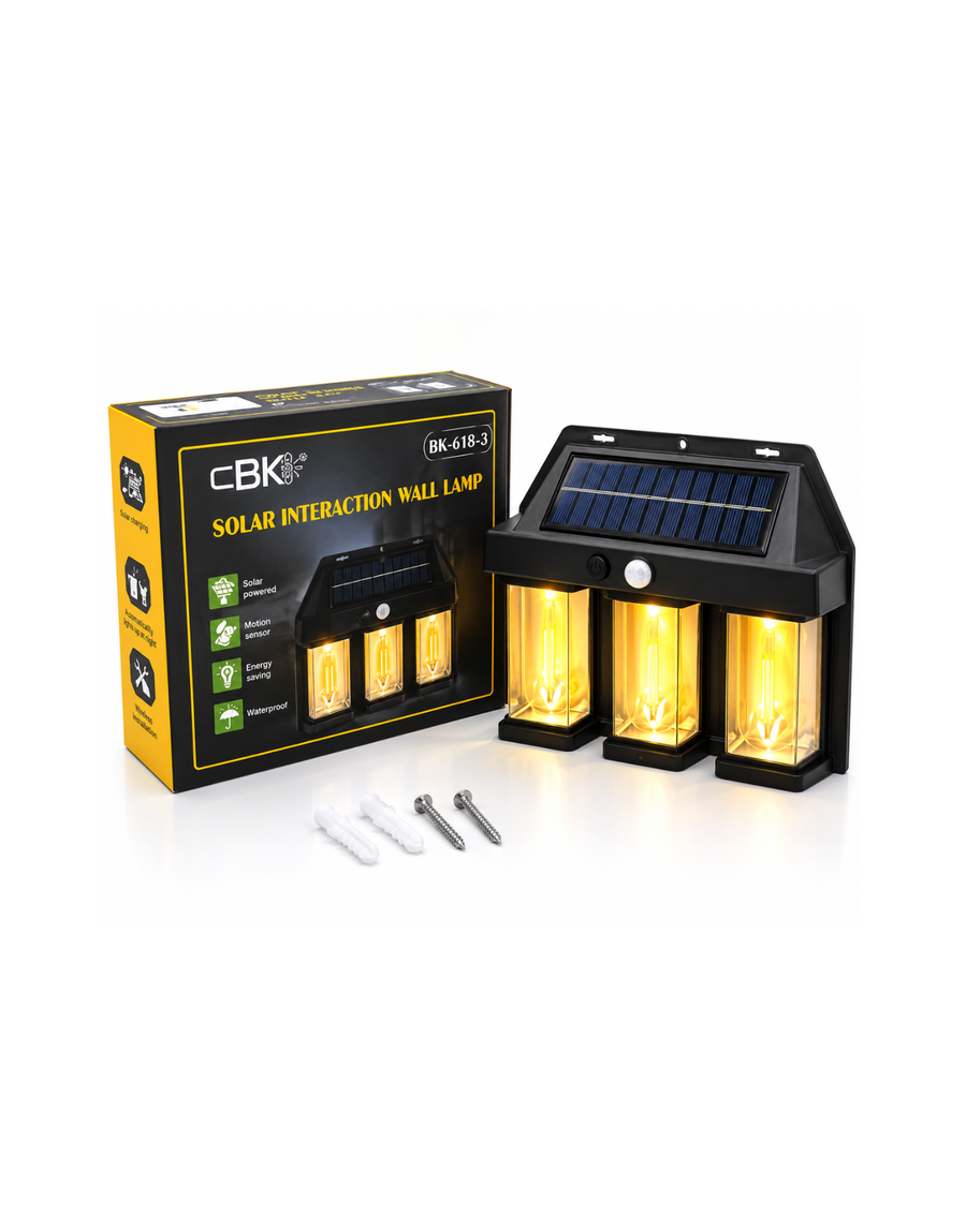 مصباح شمسي خارجي جديد مع استشعار الحركة، ثلاثة أوضاع إضاءة، مصباح حديقة شمسي |New outdoor solar light with motion sensor, three lighting modes, solar garden light
