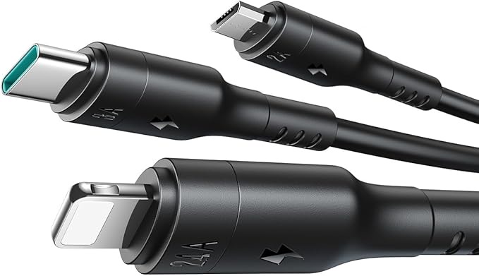 JOYROOM Charging Cabel (1.2 M) -USB - A To Type-C +Lightning + Micro (3.5A) MAX S-A61