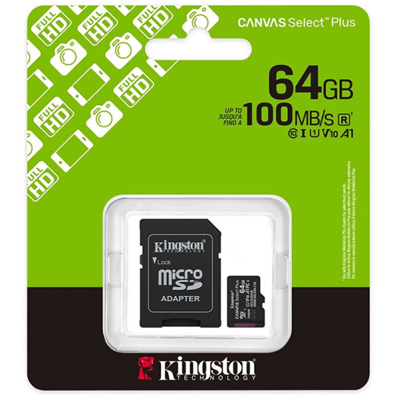 بطاقة ذاكرة كينجستون 64 جيجابايت- KingStone Memory Card 64GB (ضمان 12 شهر)
