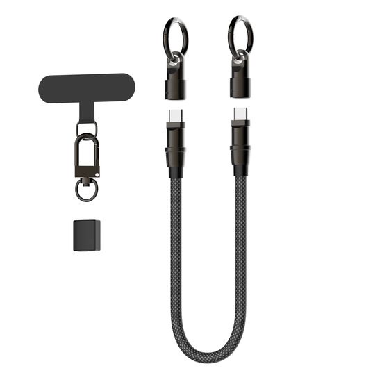 لادنيو فاست تشارجر كابل تايب سي - تو - تايب سي 2 في 1 - LDNIO Fast Charging CABLE TYPE-C TO TYPE-C (65W) 2 in 1 - LC22C 30CM