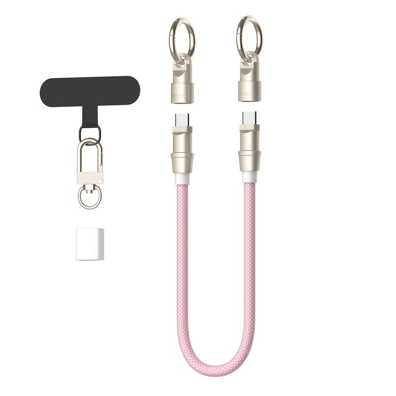 لادنيو فاست تشارجر كابل تايب سي - تو - تايب سي 2 في 1 - LDNIO Fast Charging CABLE TYPE-C TO TYPE-C (65W) 2 in 1 - LC22C 30CM
