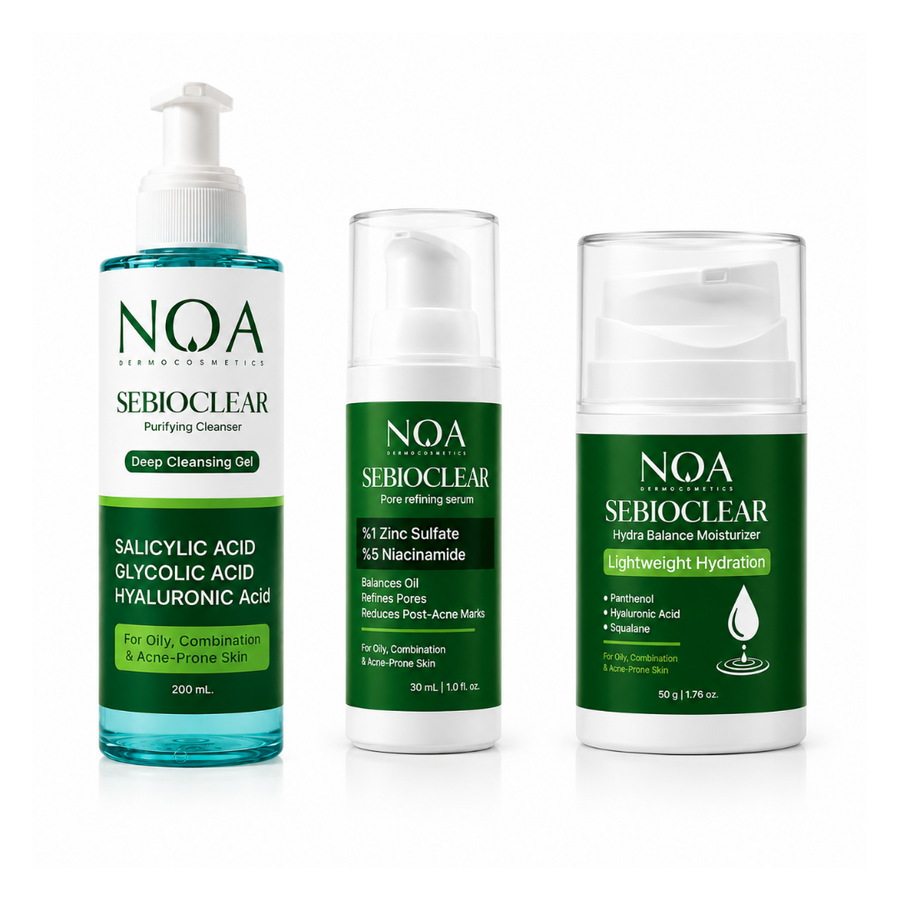 NOA Sebioclear Complete Balance Routine | 3-Step Skincare for Oily & Combination Skin