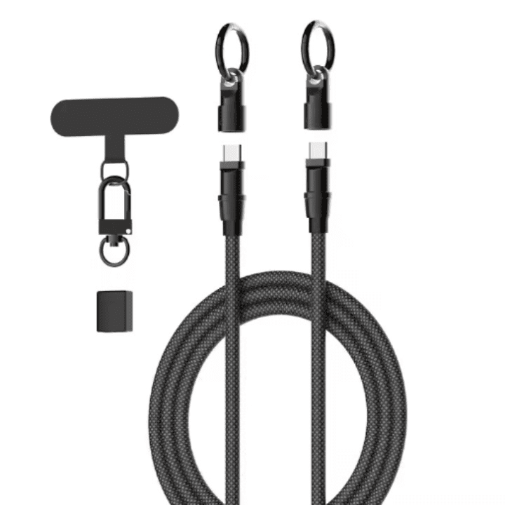 لادنيو فاست تشارجر كابل تايب سي - تو - تايب سي 2 في 1-LDNIO Fast Charging CABLE TYPE-C TO TYPE-C (65W) -2 in1 - LC22C 1200MM