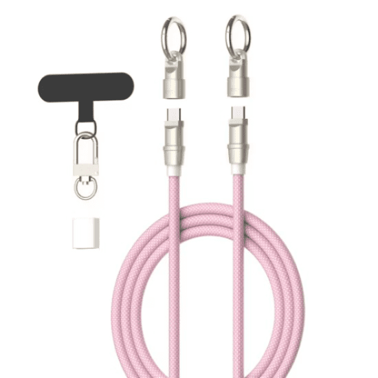 لادنيو فاست تشارجر كابل تايب سي - تو - تايب سي 2 في 1-LDNIO Fast Charging CABLE TYPE-C TO TYPE-C (65W) -2 in1 - LC22C 1200MM