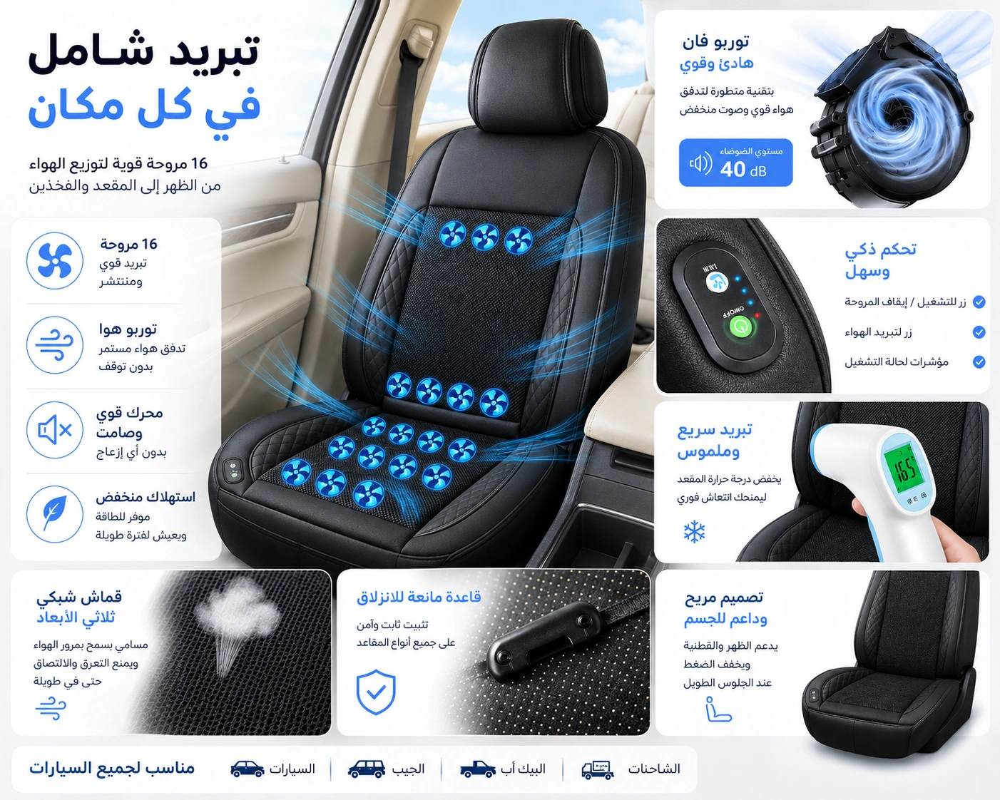 تفاصيل وتوزيع التبريد في المكيف