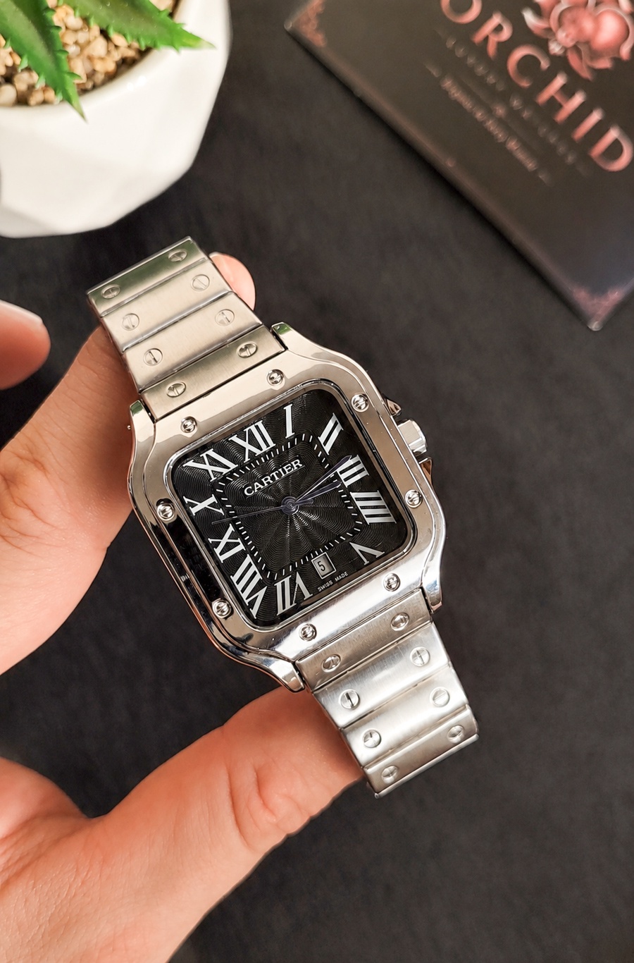 Cartier Santos black