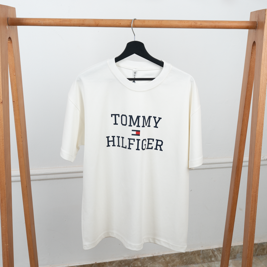 تيشرت TOMMY NP20 انترلوك قطن أوفر سايز | Unisex