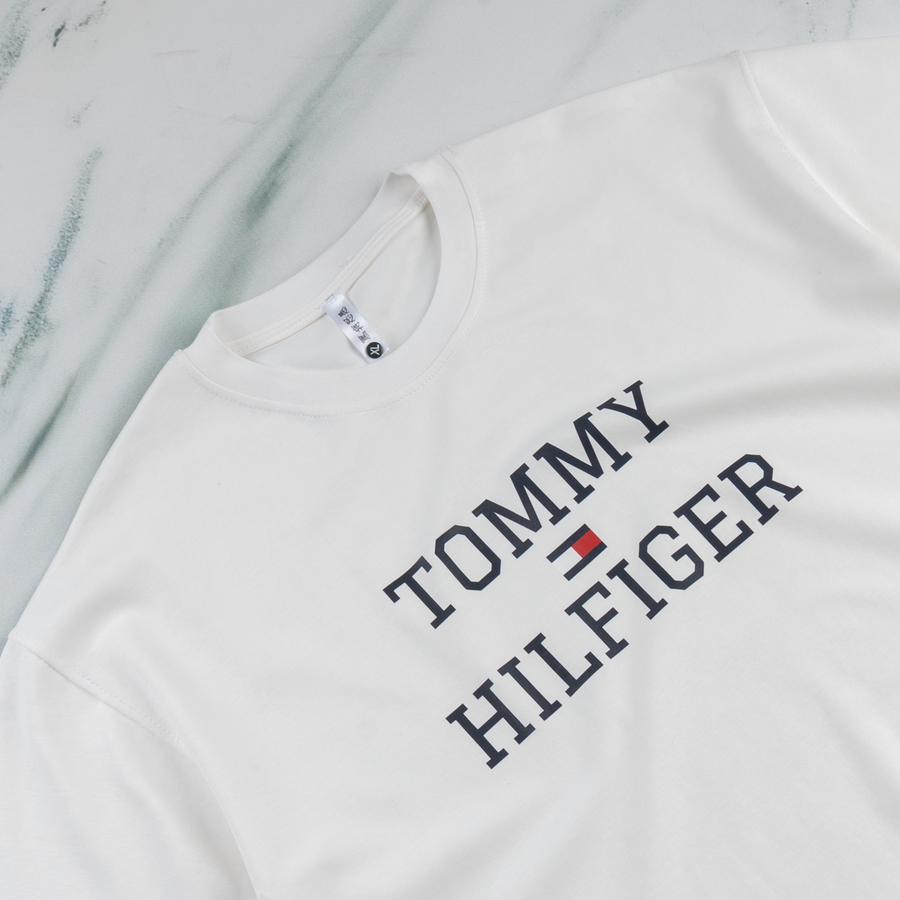تيشرت TOMMY NP20 انترلوك قطن أوفر سايز | Unisex