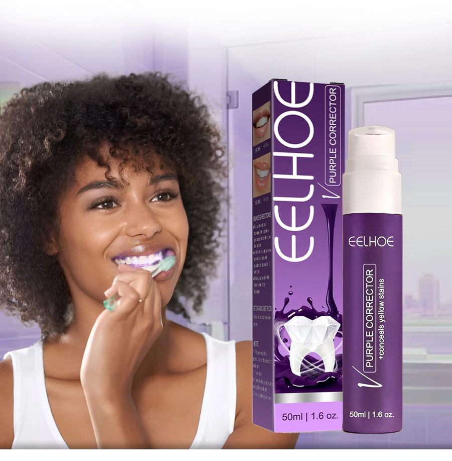 معجون تبييض الأسنان الأرجواني Advanced Purple Corrector Whitening Toothpaste