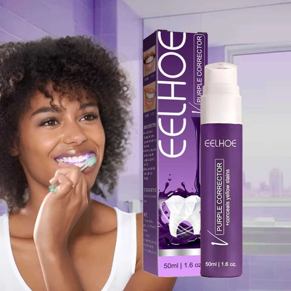 معجون تبييض الأسنان الأرجواني Advanced Purple Corrector Whitening Toothpaste