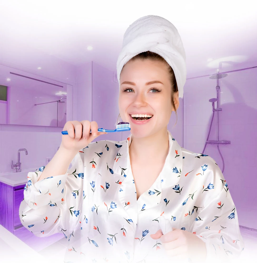 معجون تبييض الأسنان الأرجواني Advanced Purple Corrector Whitening Toothpaste