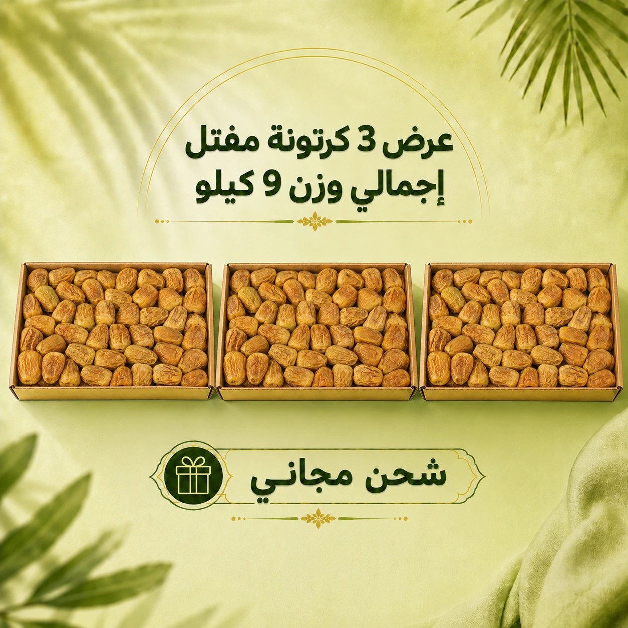 3 كرتونة مفتل شحن مجاني