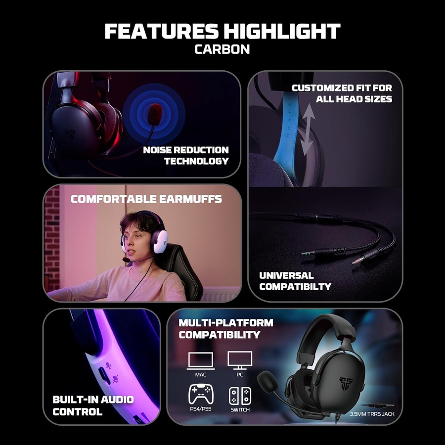 FANTECH MH92 CARBON Multi-Platform Gaming Headset