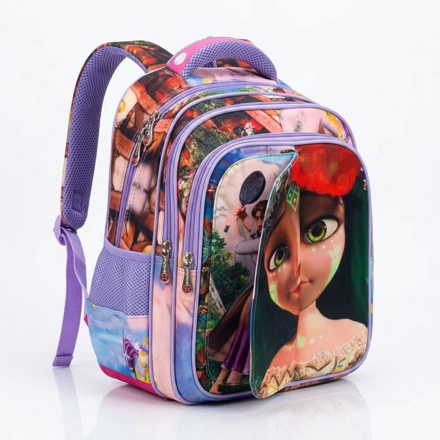 طقم  شنطة مدرسة  أطفالي ظهر  "Golden Bag brand " قلاب 3 وشوش مقاس 14- 3 قطع| Demand & Beyond