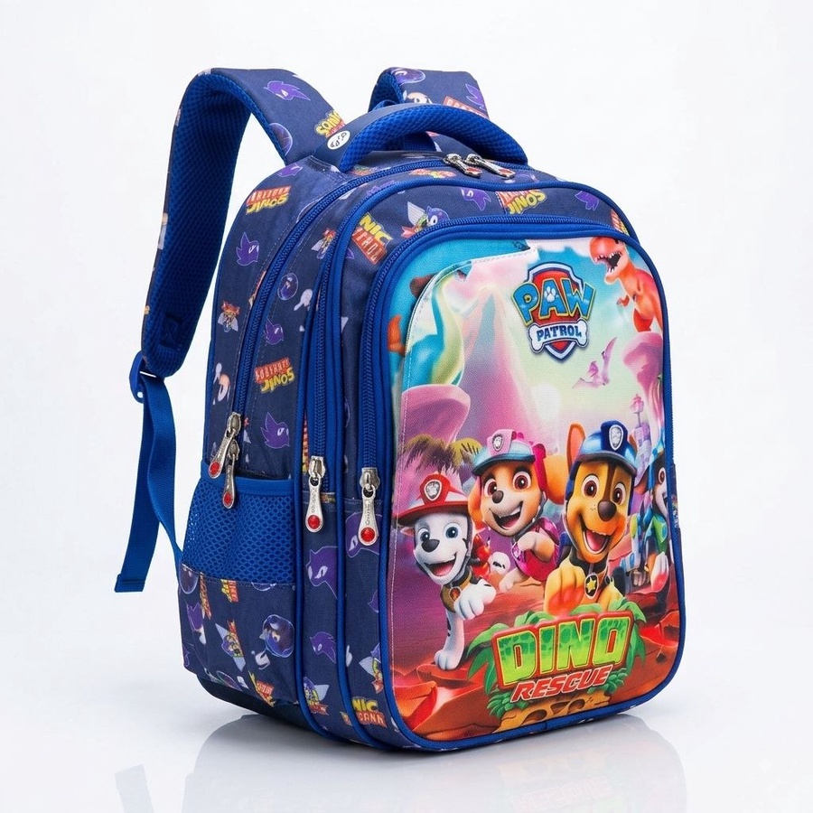 طقم شنطة مدرسة أطفالي ظهر "Golden Bag brand " قلاب 3 وشوش مقاس 14- 3 قطع| Demand & Beyond
