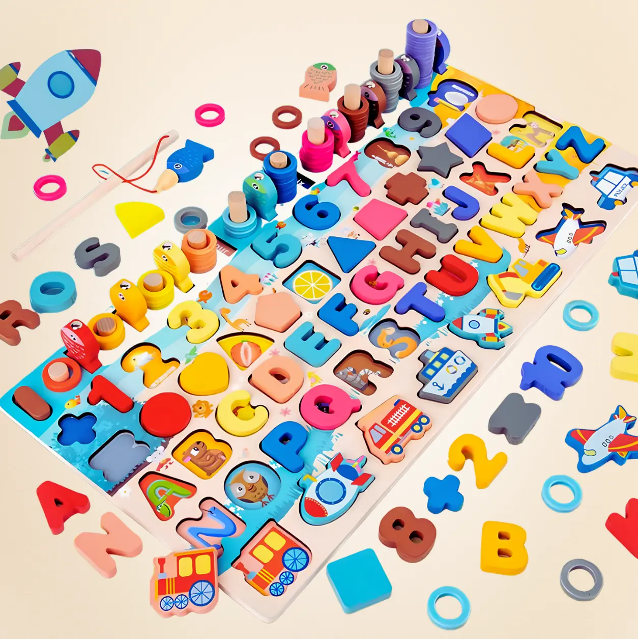لوحة الأنشطة التعليمية 7 في 1 | Seven In One Educational Activity Board