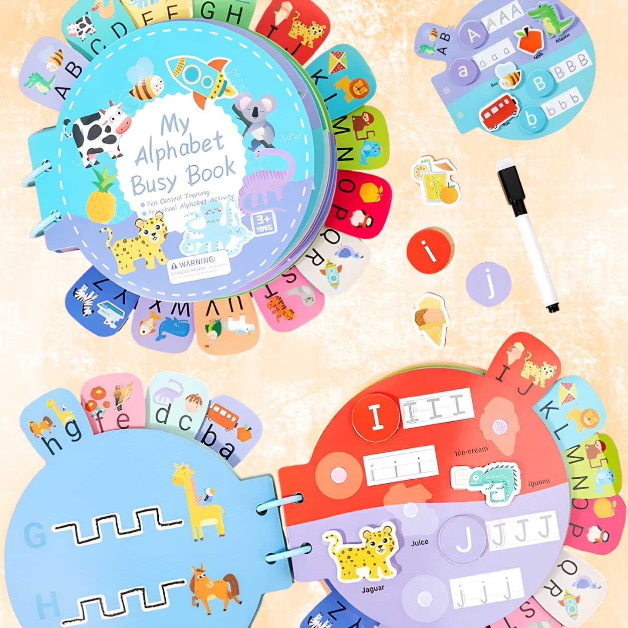 كتاب الحروف الإنجليزية التفاعلي | My Alphabet Interactive Busy Book