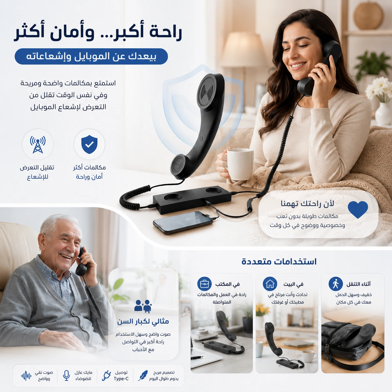 سماعة ريترو الفاخرة