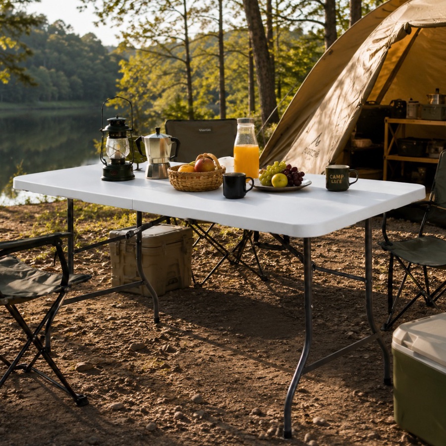 Rectangular Multipurpose Folding Table for Camping, Home, Garden & Events   ترابيزة مستطيلة متعددة الاستخدامات قابلة للطي للتخييم والمنزل والحديقة والمناسبات