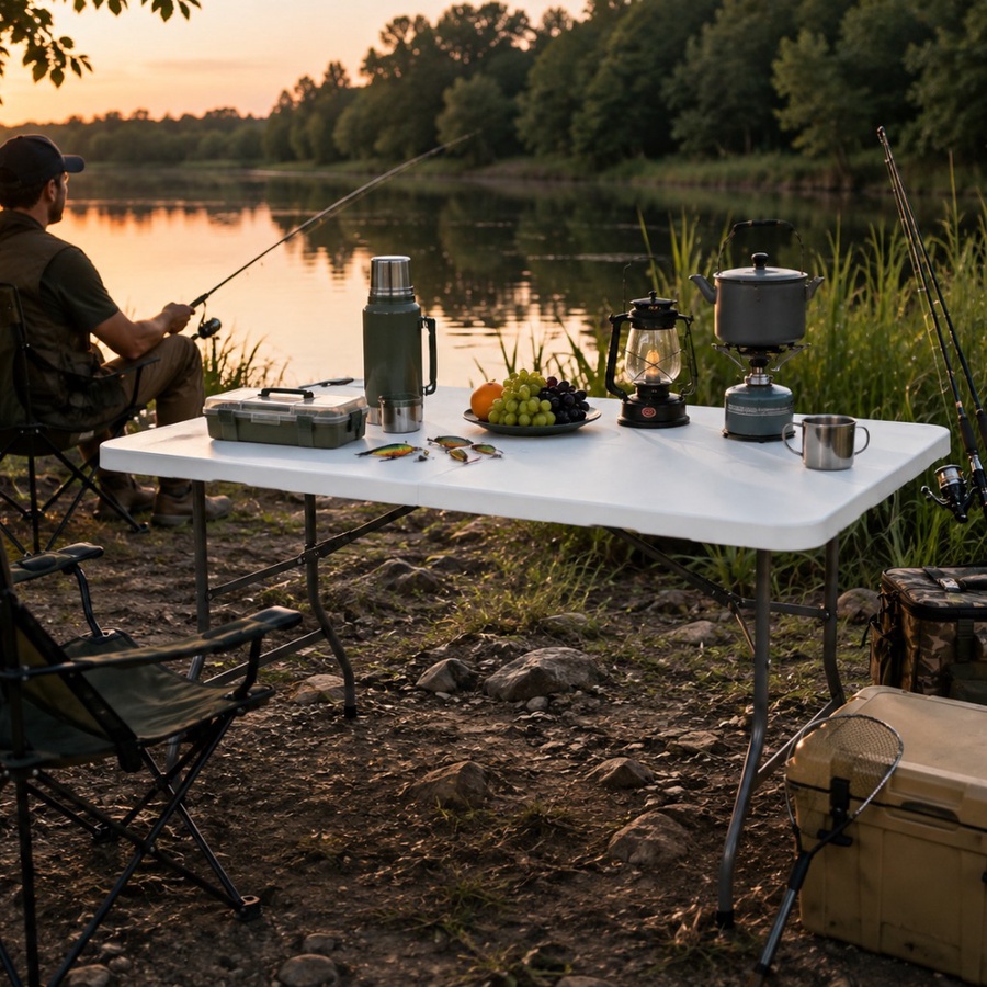 Rectangular Multipurpose Folding Table for Camping, Home, Garden & Events   ترابيزة مستطيلة متعددة الاستخدامات قابلة للطي للتخييم والمنزل والحديقة والمناسبات