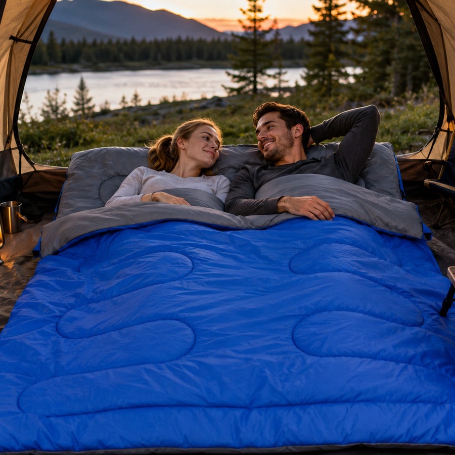 Double Sleeping Bag for 2 Persons – Camping & Outdoor كيس نوم مزدوج لشخصين – للتخييم والرحلات