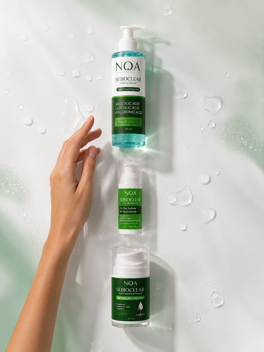 NOA Sebioclear Complete Balance Routine | 3-Step Skincare for Oily & Combination Skin