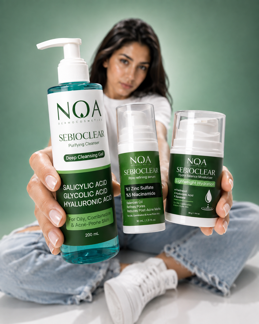 NOA Sebioclear Complete Balance Routine | 3-Step Skincare for Oily & Combination Skin