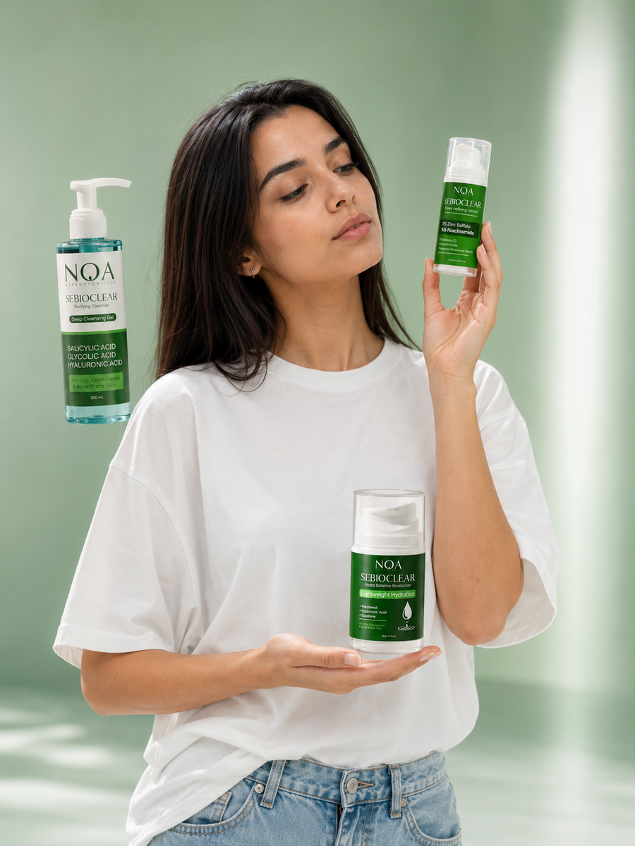 NOA Sebioclear Complete Balance Routine | 3-Step Skincare for Oily & Combination Skin