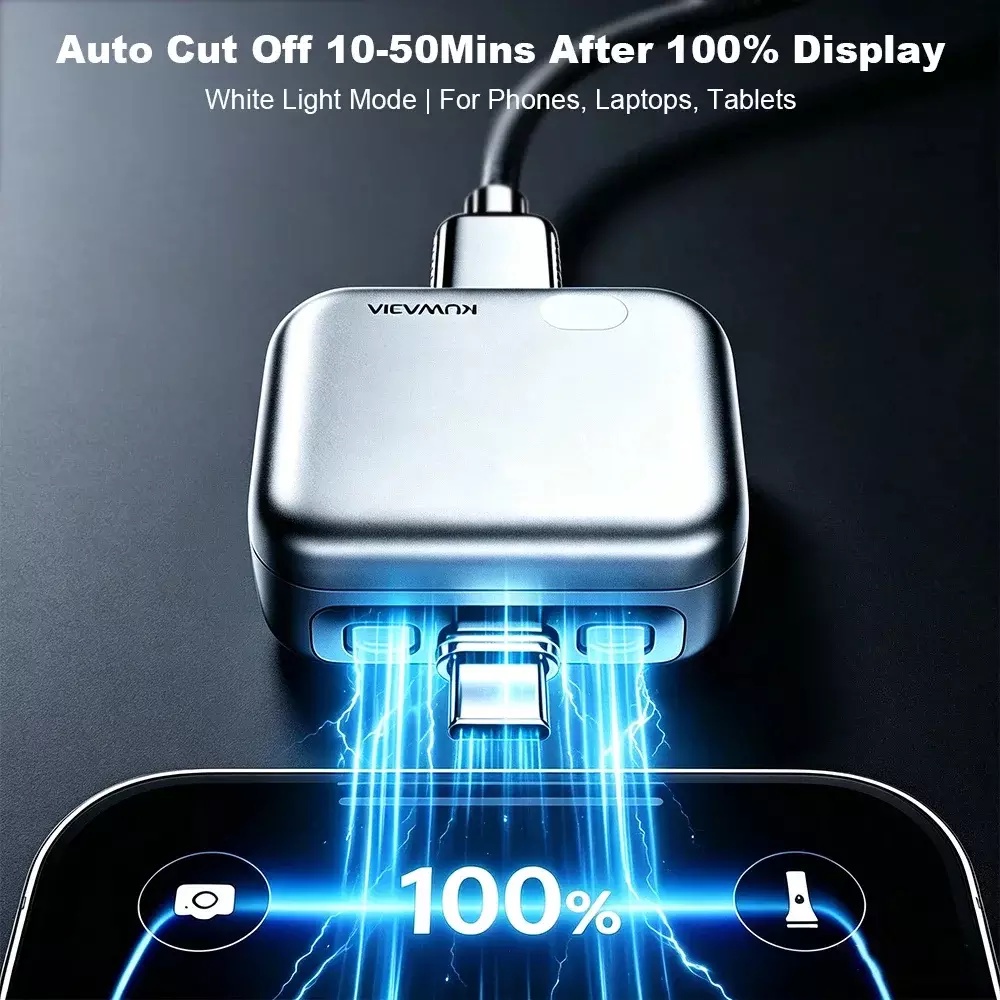 محول شاحن ذكي مزود بخاصية الفصل التلقائي للطاقة Android, Tablet, Apple & Switch