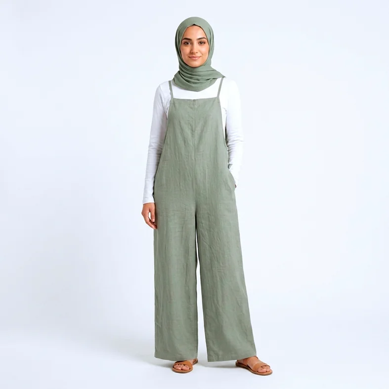 French Linen Salopette