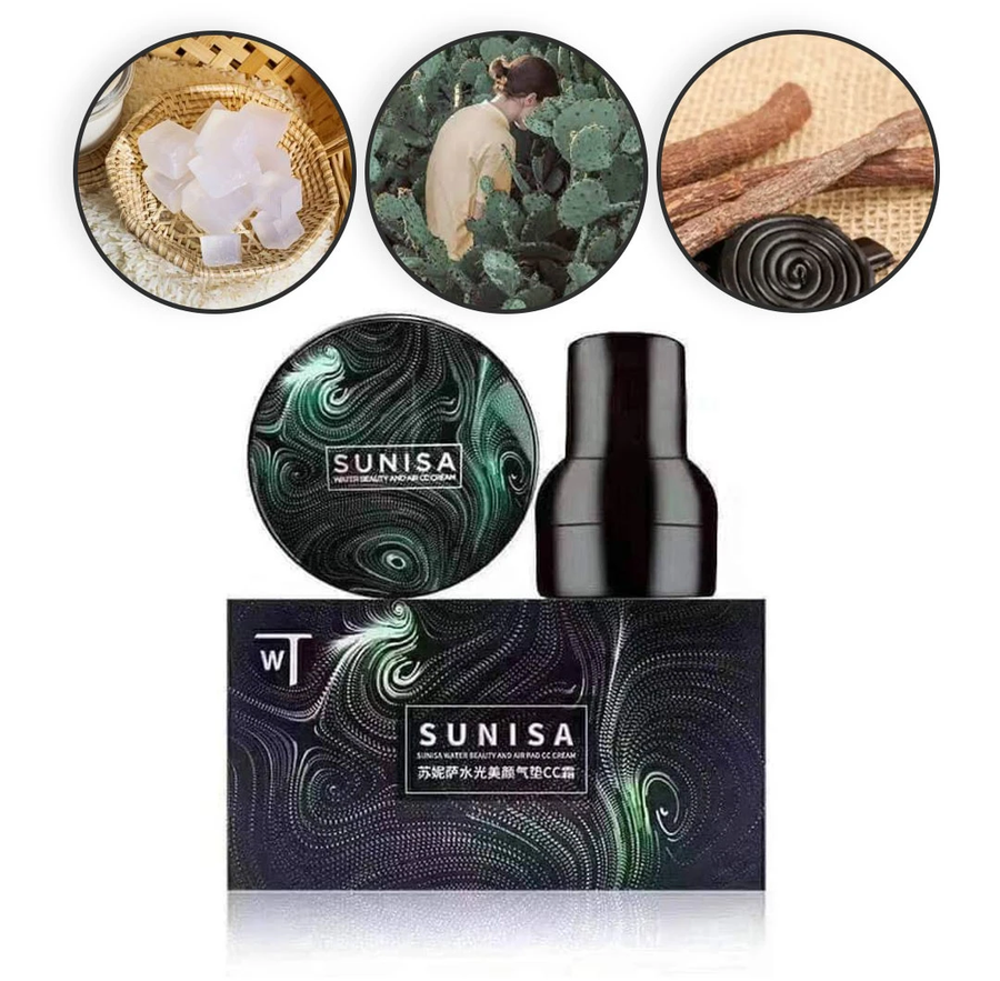 كريم سونيسا لتغذية وترطيب البشرة مع تغطية خفيفة – Sunisa Head Air Cushion CC