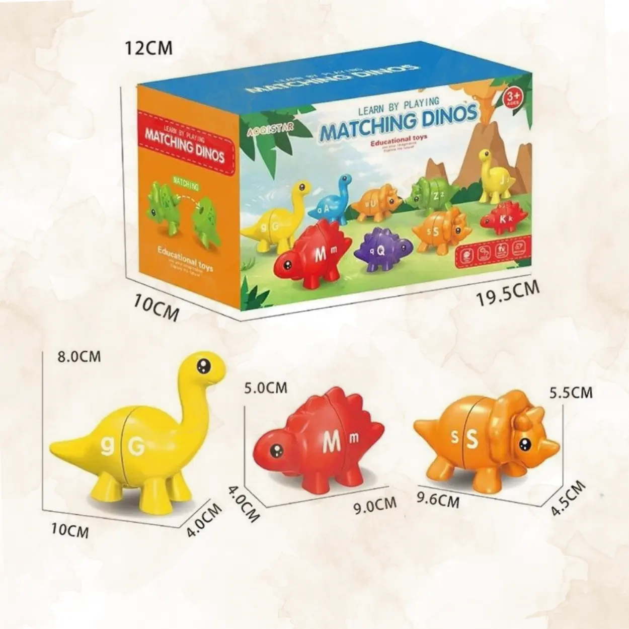 ديناصورات الحروف المتطابقة | Matching Dinos