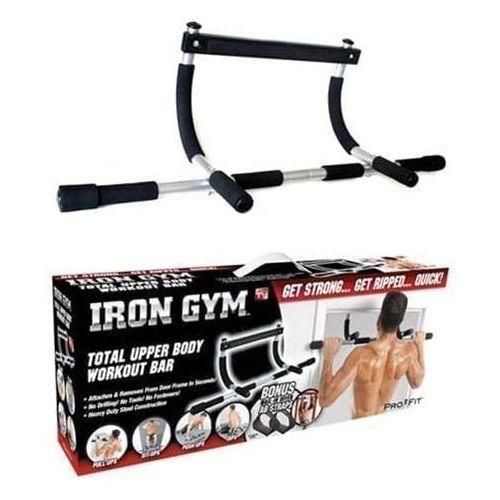 شريط السحب متعدد الوظائف من Iron Gym | جهاز تمارين منزلي متعدد الاستخدامات حتى 150 كجم