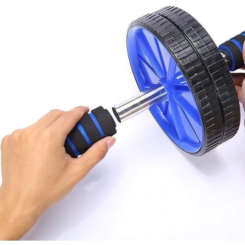 عجلة تمارين البطن Dual Ab Roller | عجلة مزدوجة مانعة للانزلاق لتقوية البطن والذراعين والكتفين