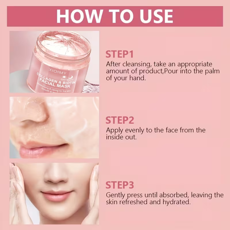 Xioimy, Collagen and Biotin Facial Mask Cream, 50 g