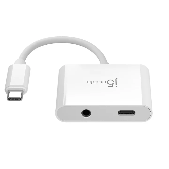 j5create JCA122 USB-C to 3.5mm Audio Adapter with PD